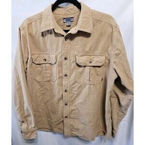 Gander Mountain Shirt Jacket Shacket Mens L Tan Heavyweight Workwear Outdoor